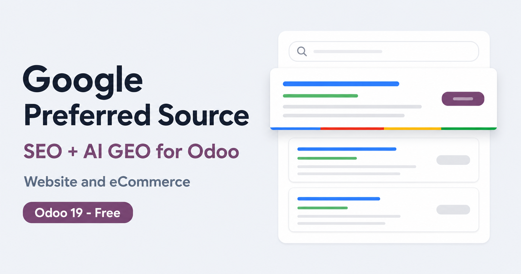 Google Preferred Source for Odoo — Free App to Boost SEO & AI Search Visibility
